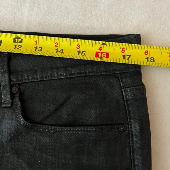 Gap 1969 Women's Stretch Coated Black Biker Legging Jeans Size 32 - Picture 8 of 11